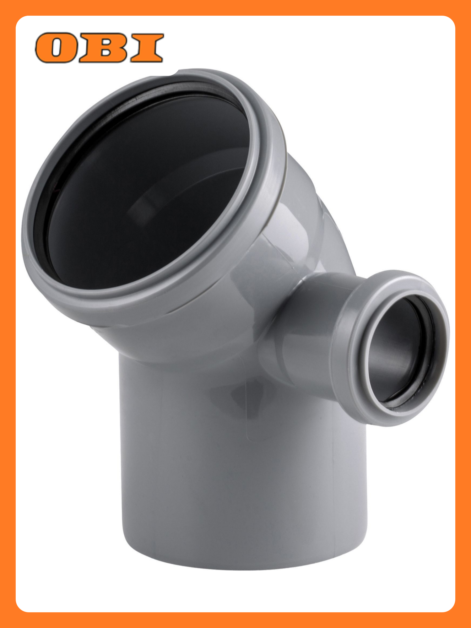 Отвод Политрон ВК ПП 110 50х45 RTP  правый  серый  полипропилен  1 шт