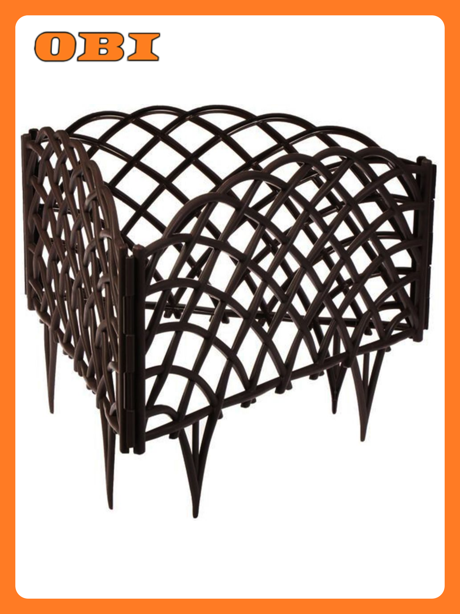 Ограждение садовое Дачная Мозаика Диадема 46687 темно коричневый 270х0 7х32 см 