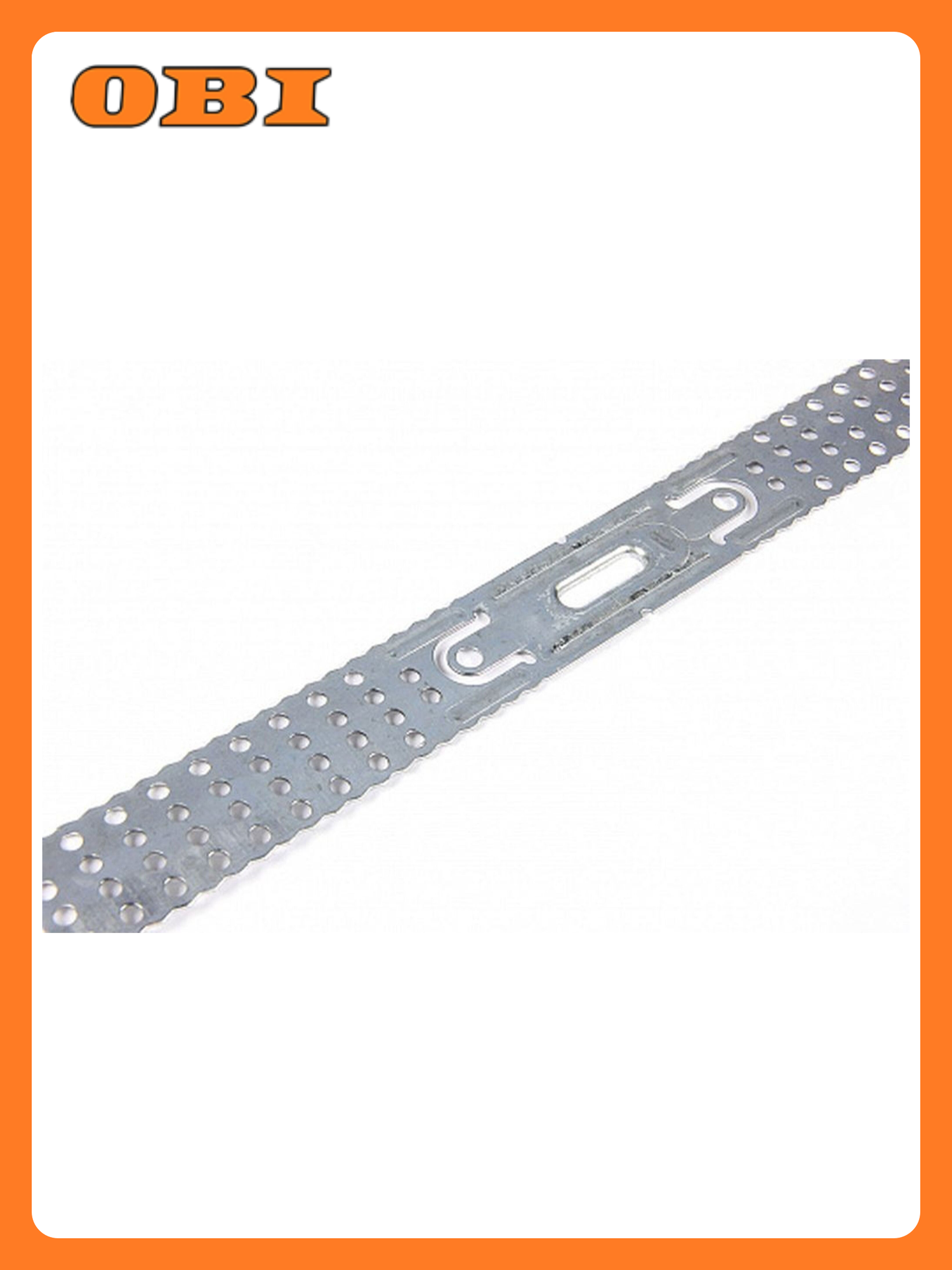 Подвес для подвесных потолков и перегородок сталь перфорированный 300x27x1 мм