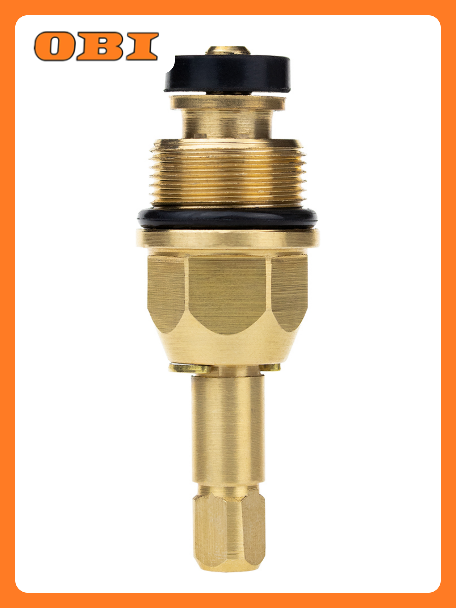 Кран-букса червячная (резиновая) М18 квадрат 7 х 7 мм длинная