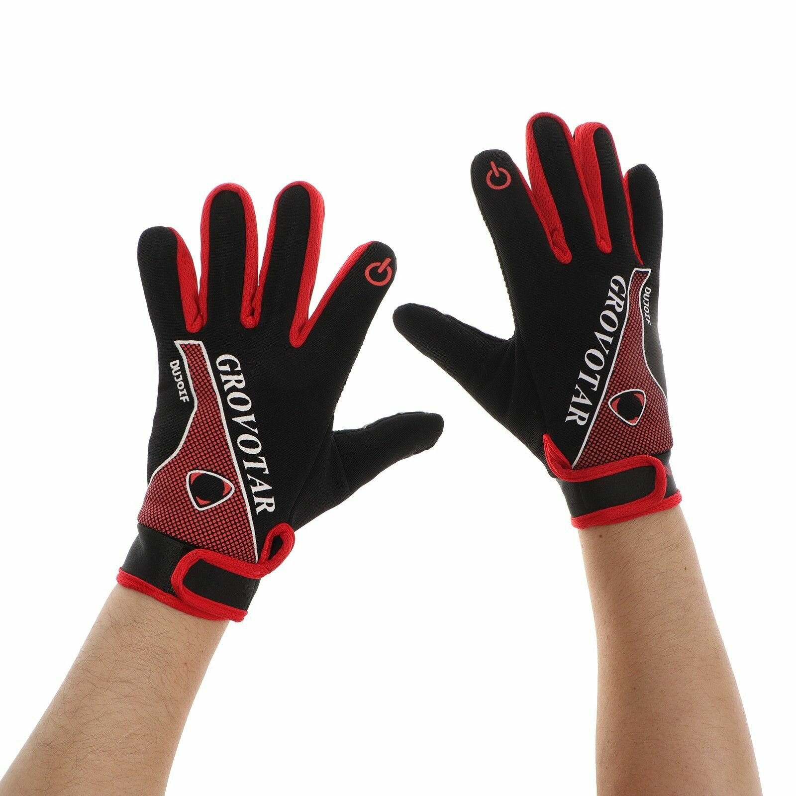 Перчатки  для мужчин и женщин размер OneSize черный/красный