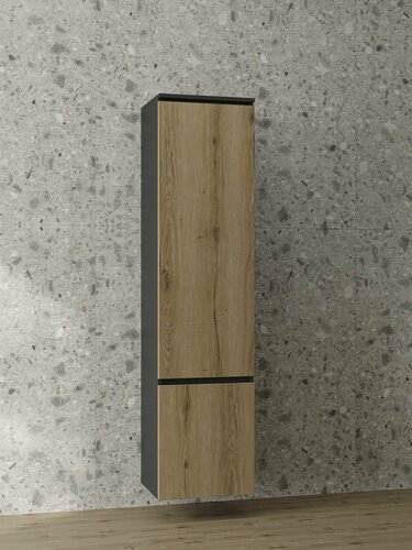 Изображение товара Шкаф пенал в ванную комнату, Fauraplus Саона 40, подвесной, левый, дуб эльвезия