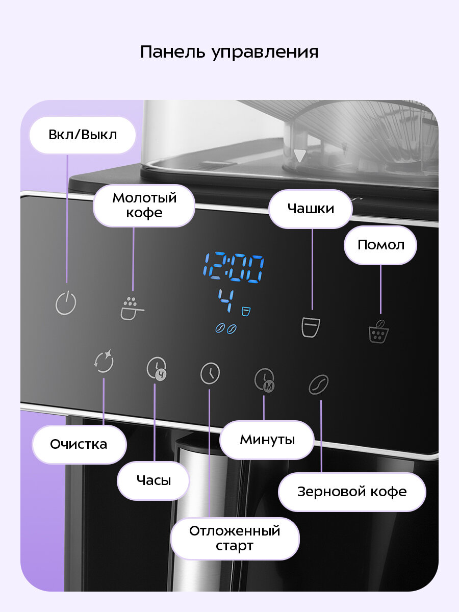 Кофемашина Kitfort КТ-7371 — фото 1