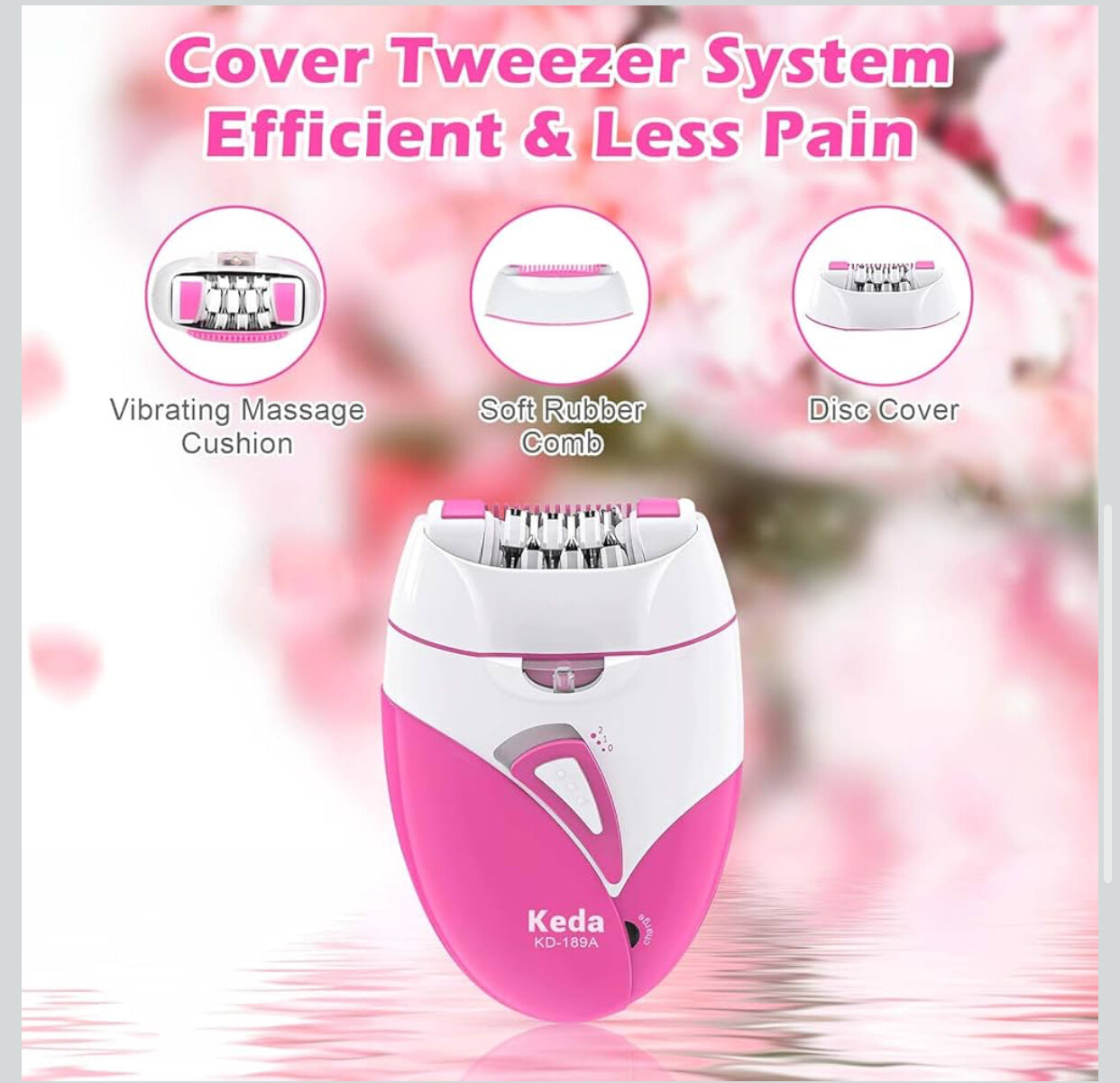 Беспроводной эпилятор KEDA KD-189A, профессиональный депилятор для женщин