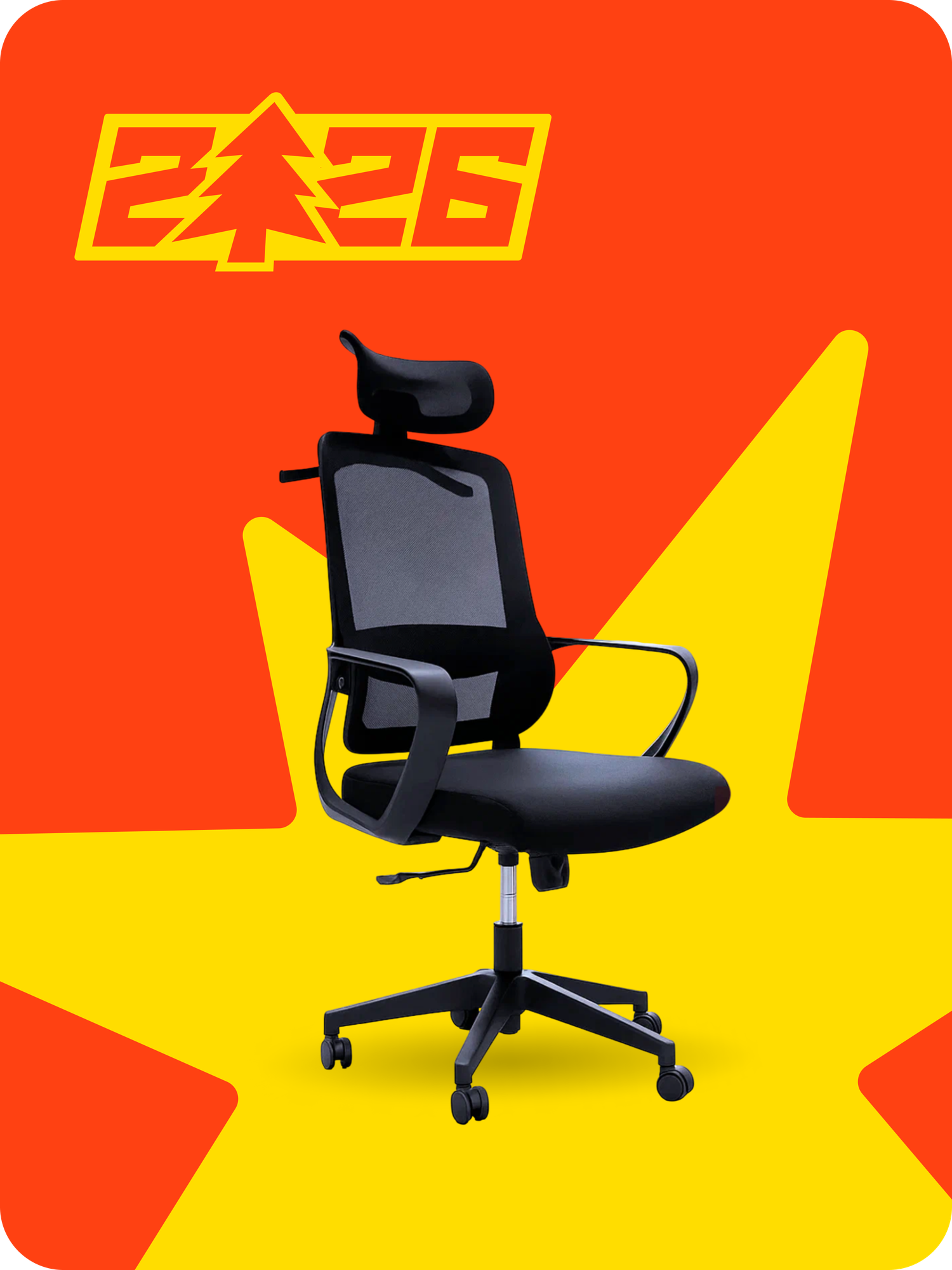 Кресло Pricher черное офисное с сетчатой спинкой и регулировкой высоты