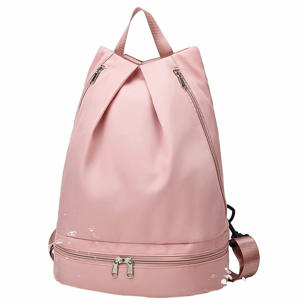 Пляжный рюкзак для сухих и мокрых вещей, Розовый