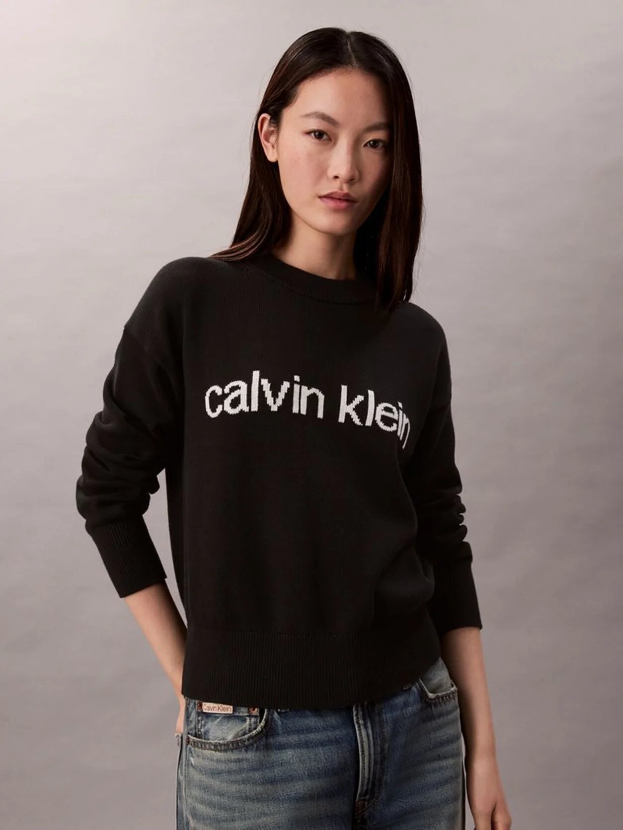 Свитер Calvin Klein Jeans, размер XS, , чёрный