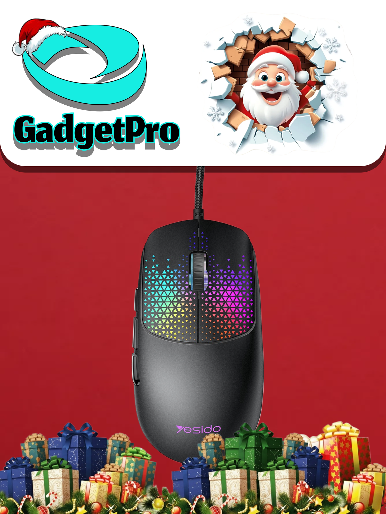 Мышь YESIDO KB32 - беспроводная оптическая мышь, современный дизайн, для дома и офиса