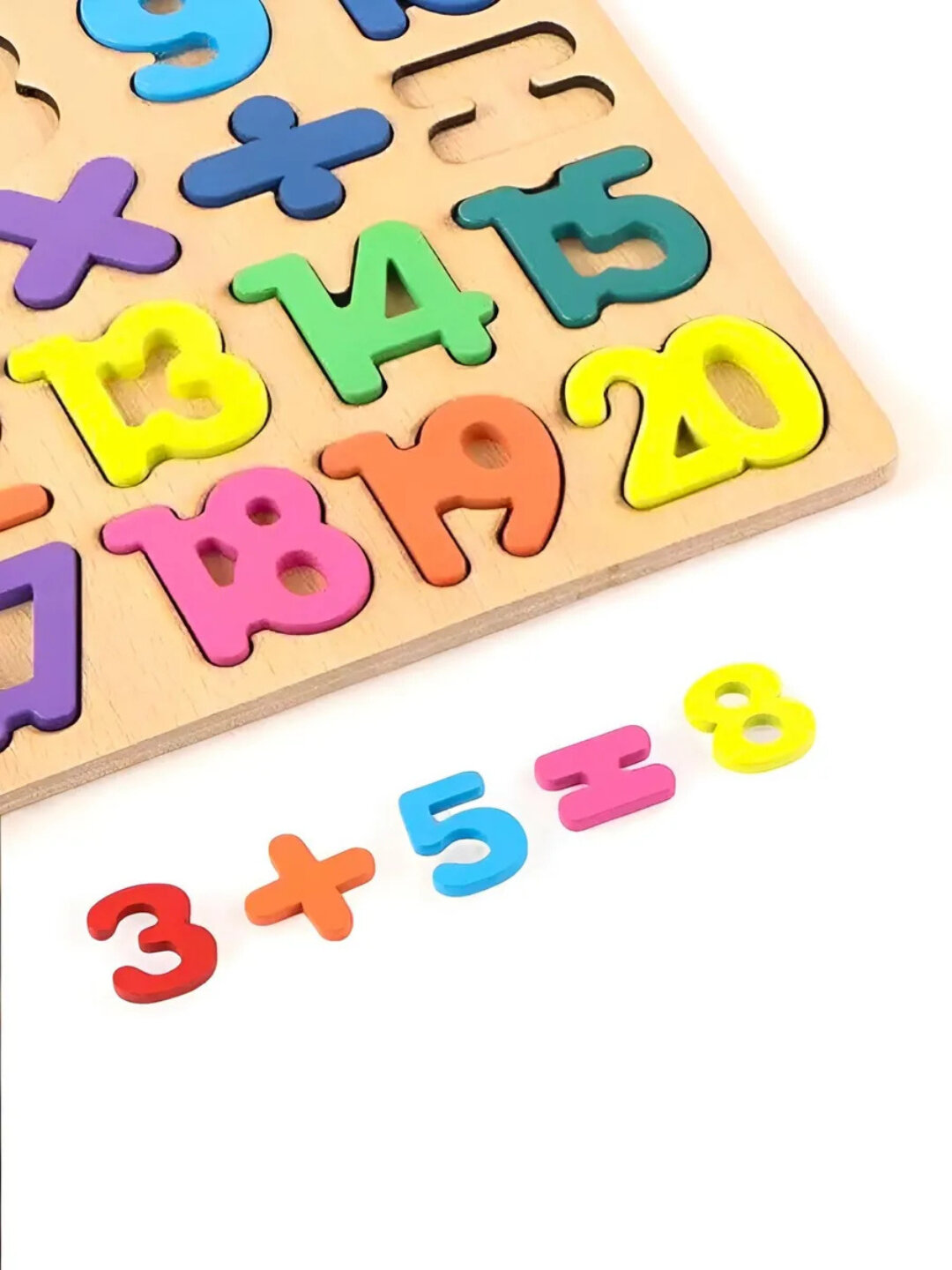 Развивающие игрушки Монтессори – набор букв, цифр и фигур — фото 1