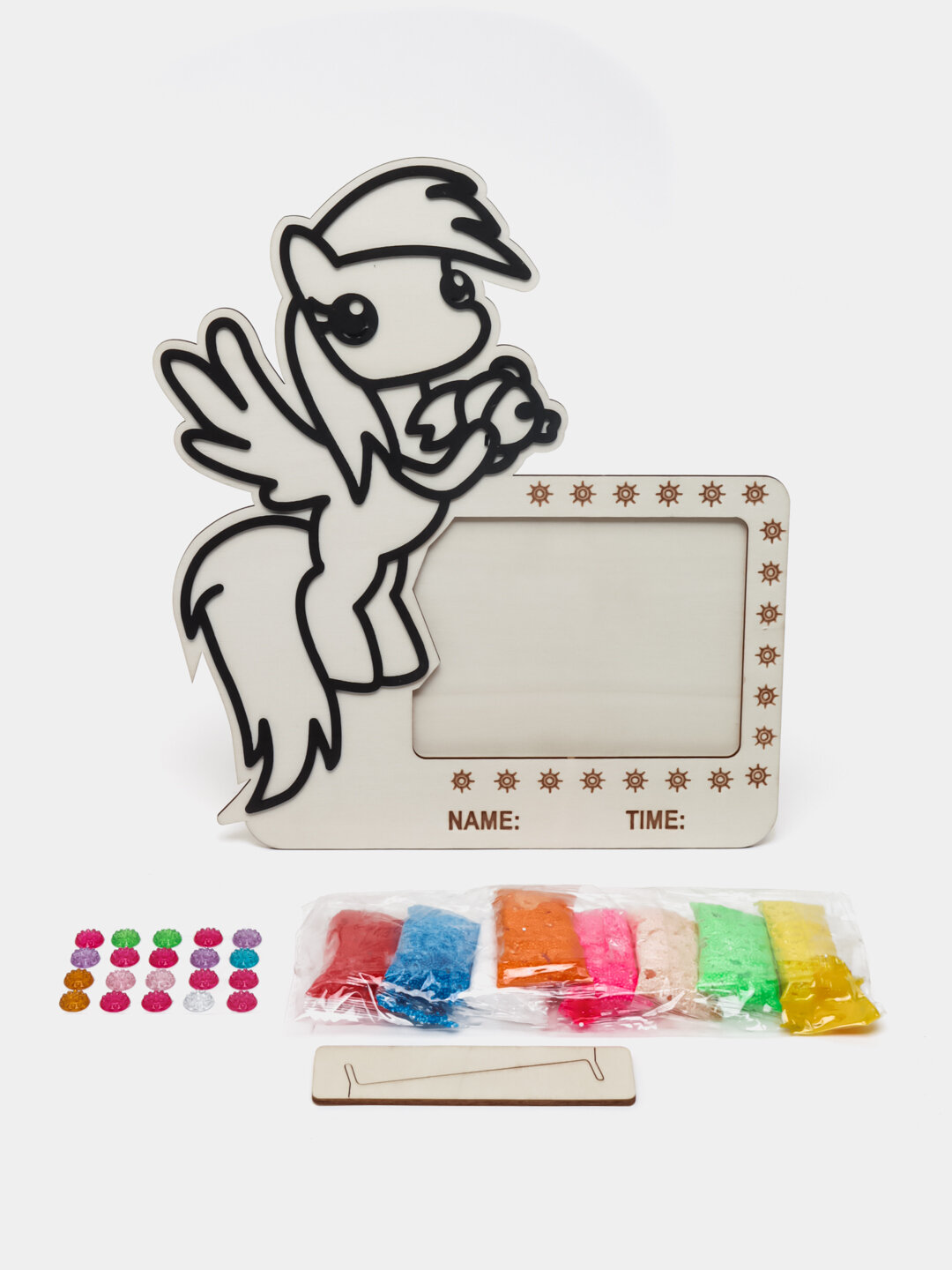 Творческий набор для детей "Пластилиновая Картина", рисование цветом, 3D, фанера.