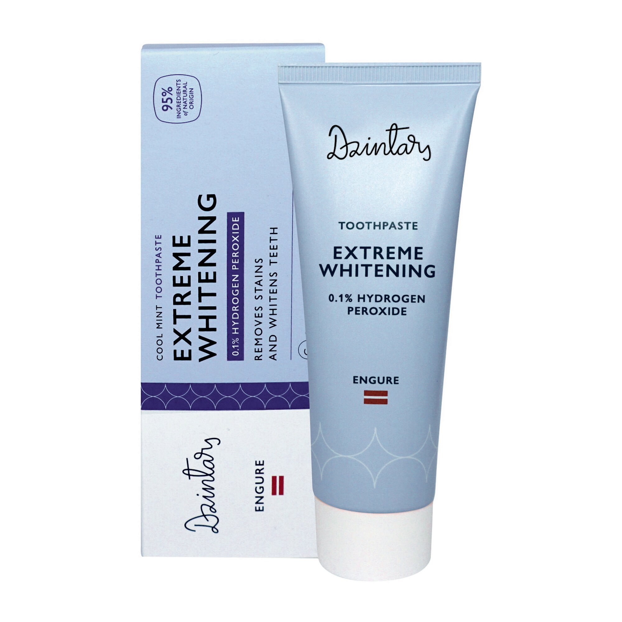 Зубная паста Dzintars "Engure", с усиленным отбеливающим эффектом, 75 мл — фото 1