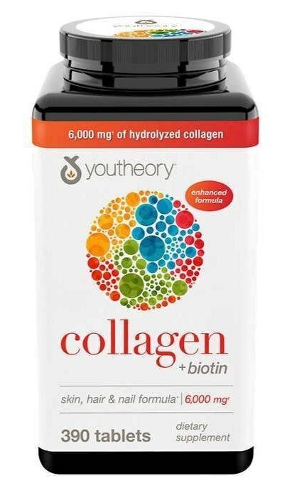 Коллаген Youtheory, с биотином, гидролизованный, без ГМО, нейтральный, 390 шт США