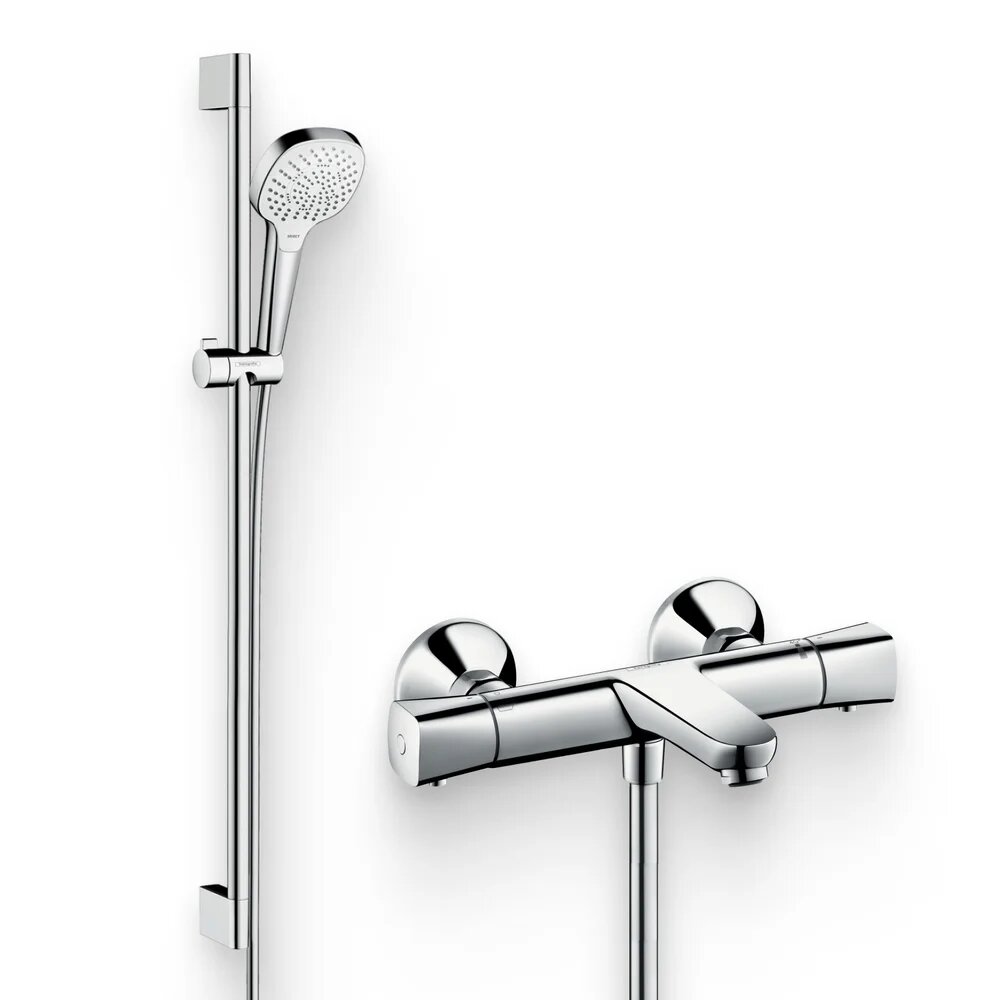 Душевой комплект Гарнитур Hansgrohe Croma Select E Multi 26590400 / Термостат Ecostat universal 13123000 для ванны с душем