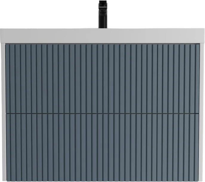 Тумба с раковиной Style Line Стокгольм 80 подвесная 80 2 см черная с ящиками белая прямоугольная в современном стиле из МДФ из камня серая