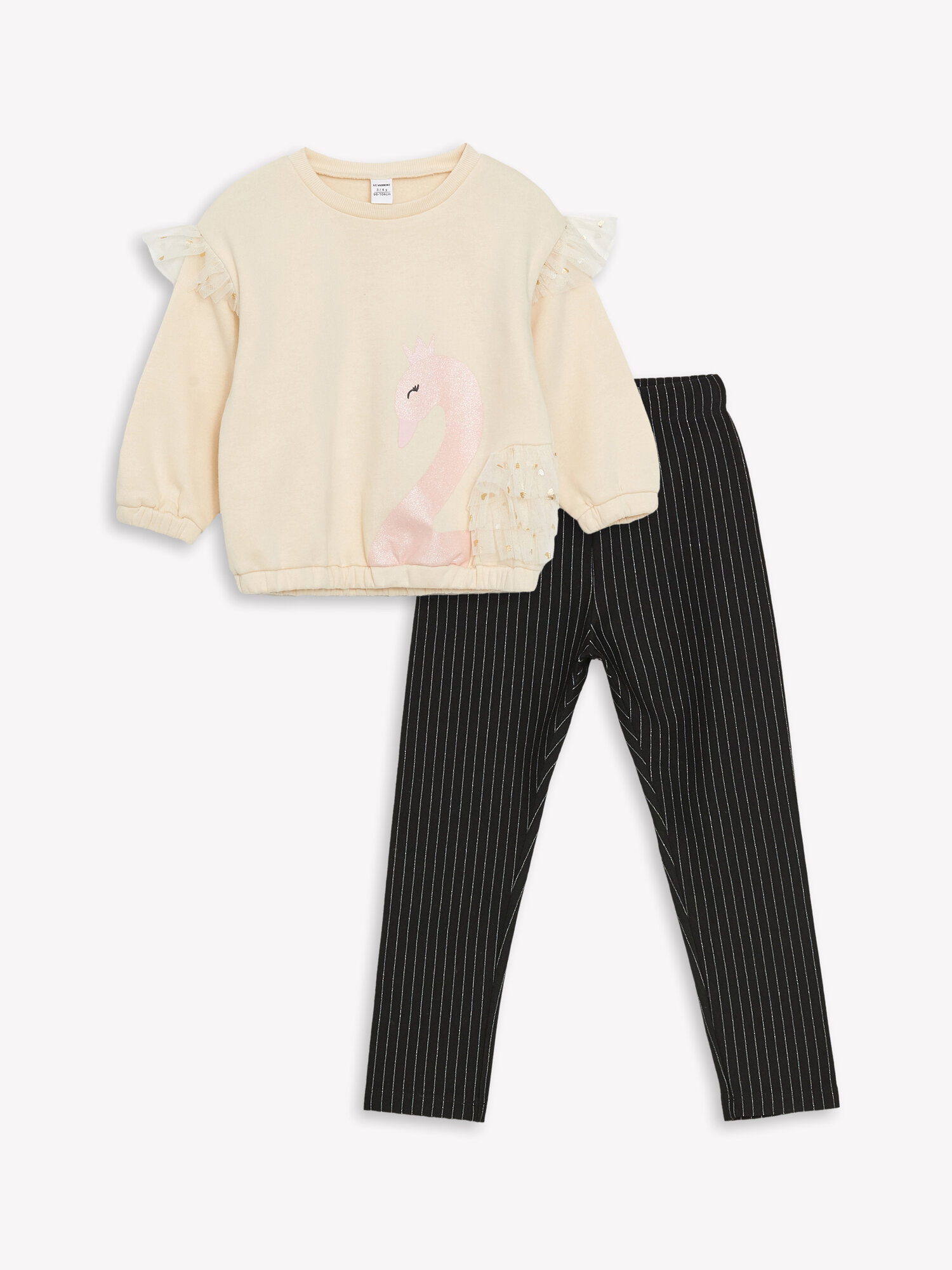 Комплект одежды LC Waikiki размер 3-4 лет черный бежевый