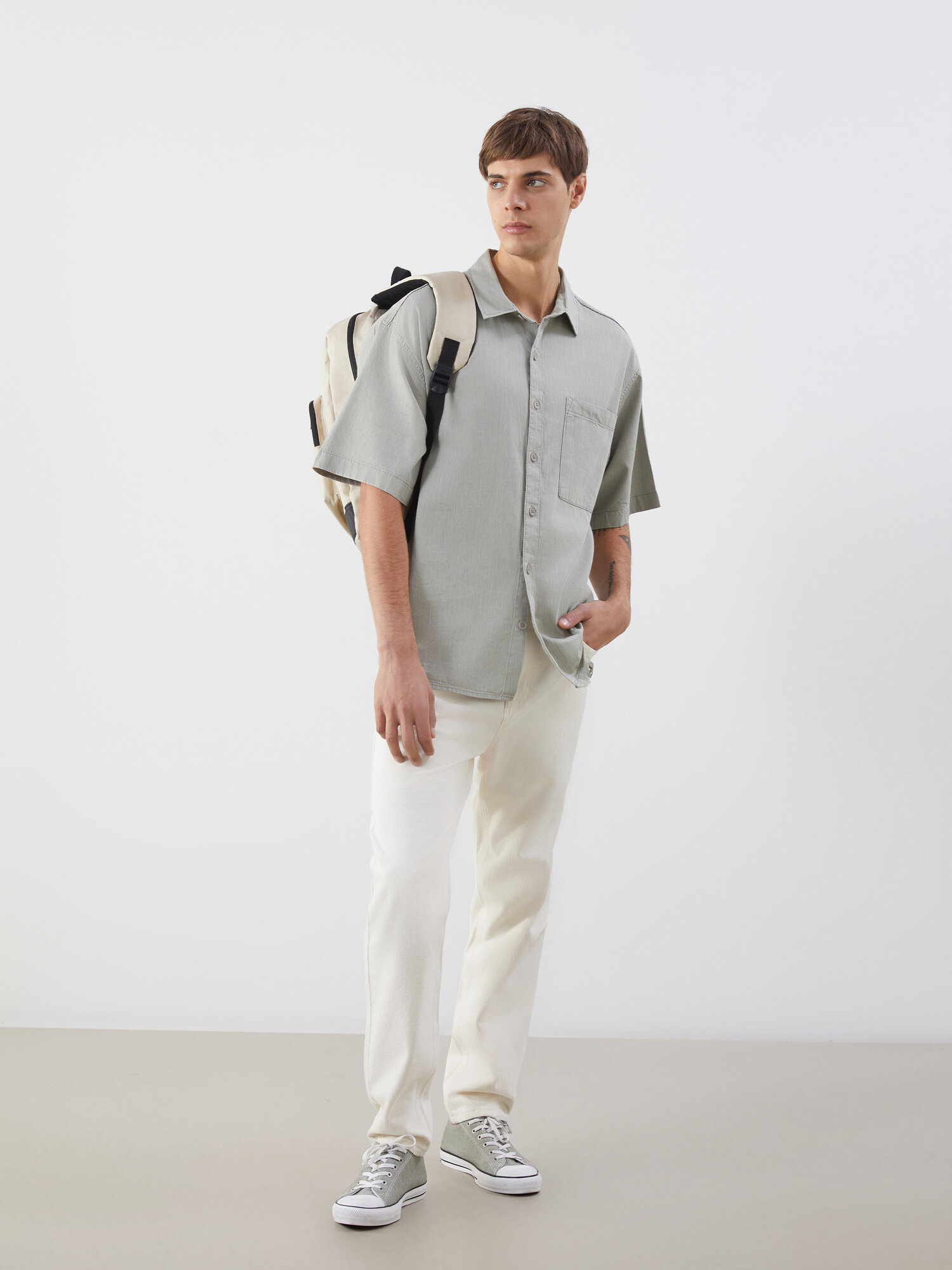 Джинсы широкие LC Waikiki, размер 32/29, ecru