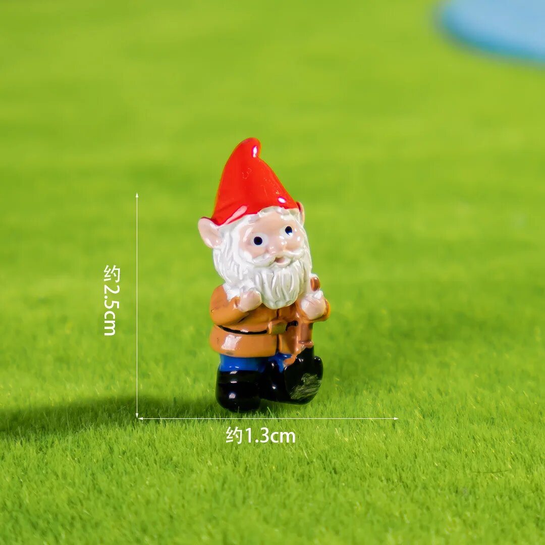 Мини-смола статуи гномов украшения разные цвета милые сказочные миниатюрные декоративные фигурки гномов для кукольного домика садовые миниатюры