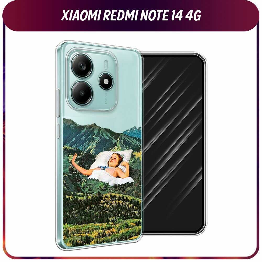 Чехол на Xiaomi Redmi Note 14 4G / Редми Нот 14 4G с принтом Good morning, my darling, прозрачный