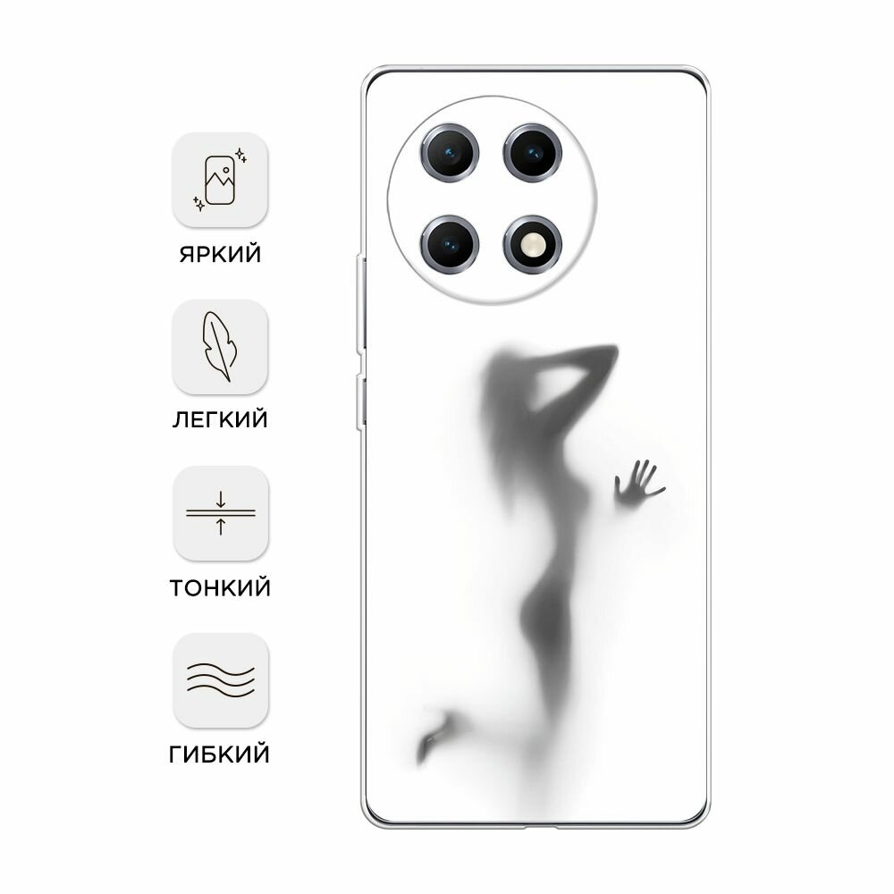 Чехол на Tecno Camon 30S / Текно Камон 30S с принтом "Стекло в душе" — фото 1