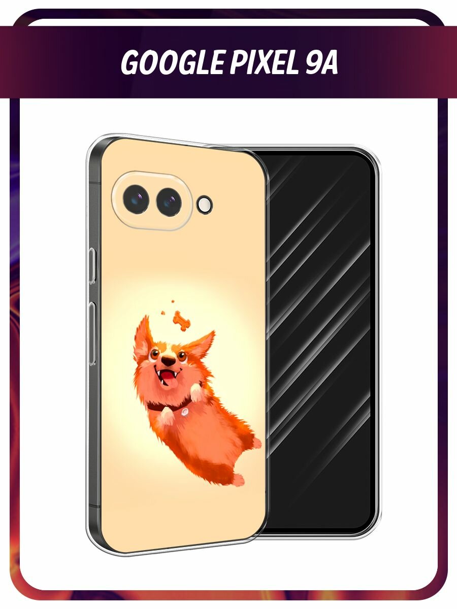 Чехол на Google Pixel 9a / Гугл Пиксель 9a с принтом Корги печенька