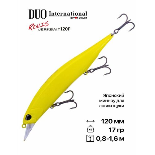 Воблер DUO Realis Jerkbait 120F, 120 мм, 17 гр, #ACCZ292 Corvette Yellow
