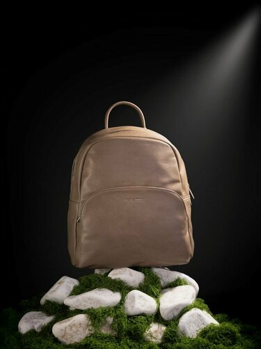 Изображение товара Городской рюкзак David Jones Warm Taupe 7727, искусственная кожа, для ноутбука, водонепроницаемый