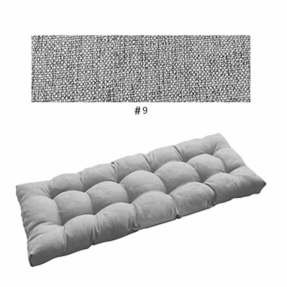 Подушка на стул 40x140 см, серая, на завязках, наполнитель Balance Foam