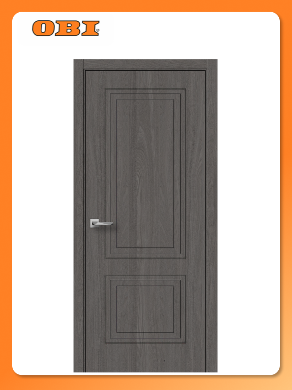 Дверное полотно глухое Париж 10 2000х800 ПВХ дуб элегансия серый