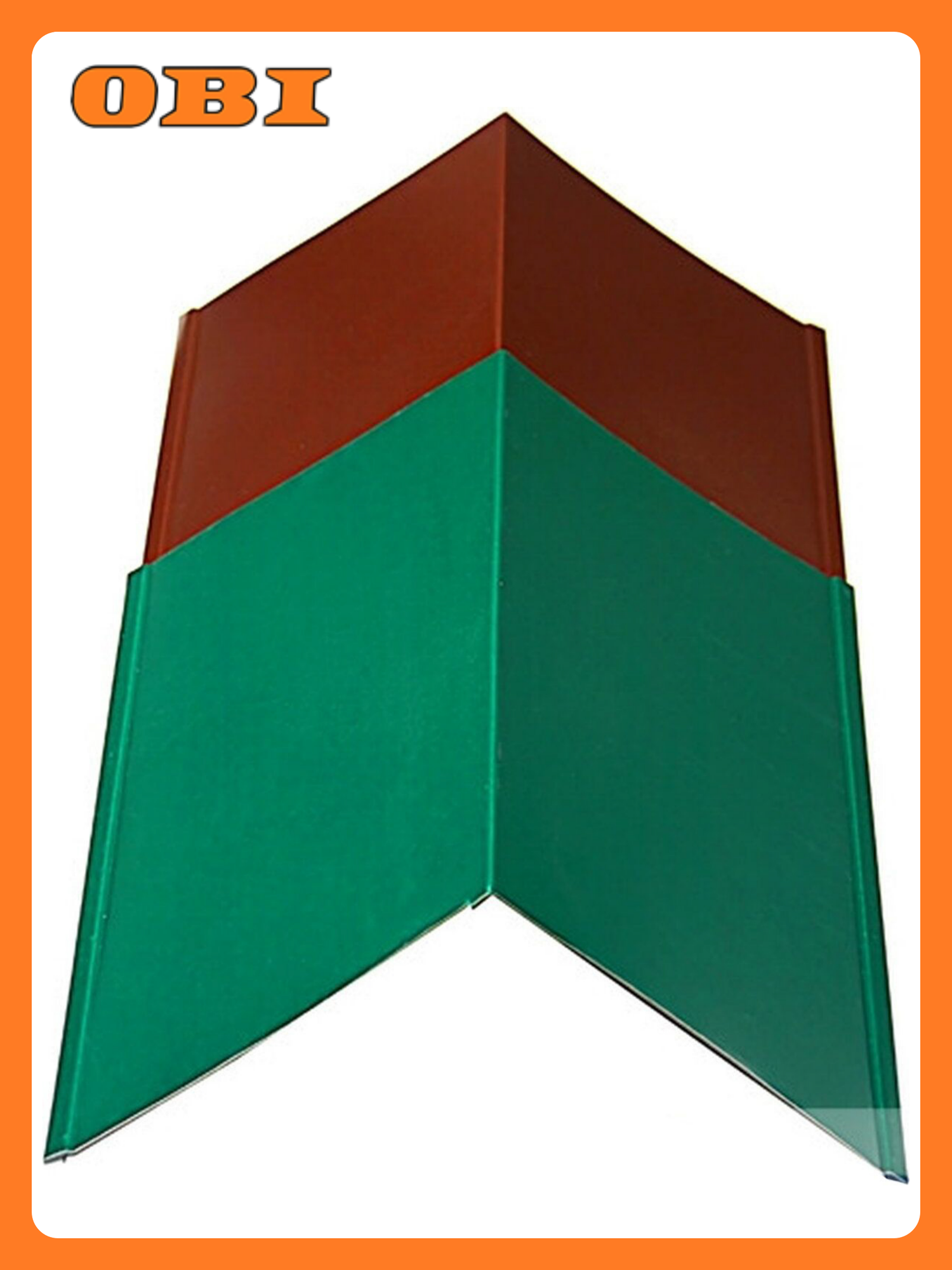 Конек Таврос доборный элемент для металлочерепицы сталь красный 200x20x20 см