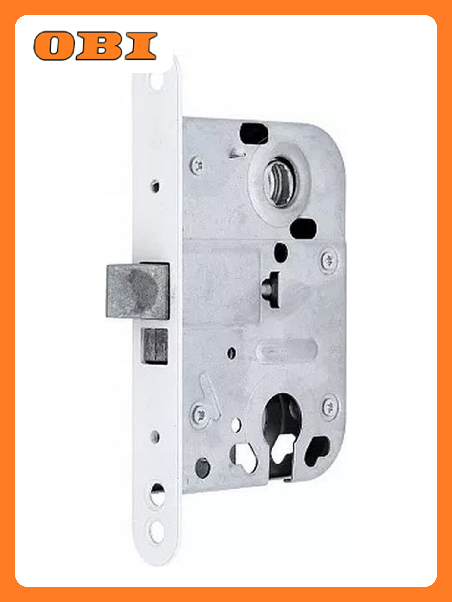 Замок Фабрика Замков L 008 сталь белый для межкомнатных дверей