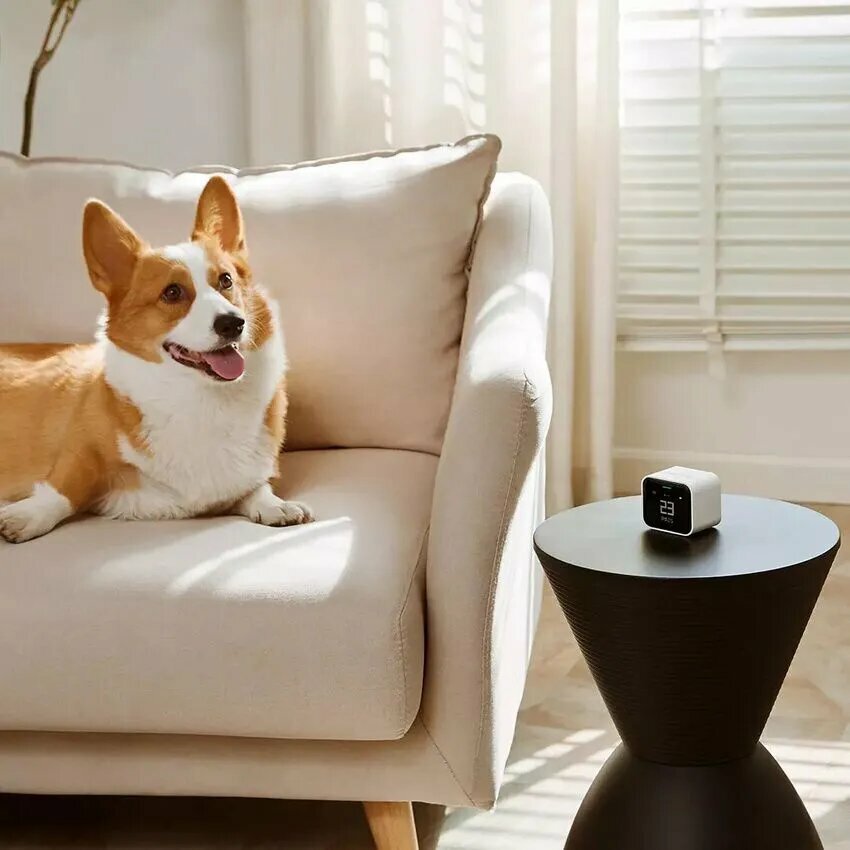 Датчики Качества И Анализаторы Воздуха Xiaomi Анализатор качества воздуха Xiaomi Qingping Air Monitor Lite датчик углекислого газа СО2, 5 в 1 (температура, влажность СО2 PM2.5 PM10 - летучие частицы) MiHome Apple HomeKit CGDN1, Белый