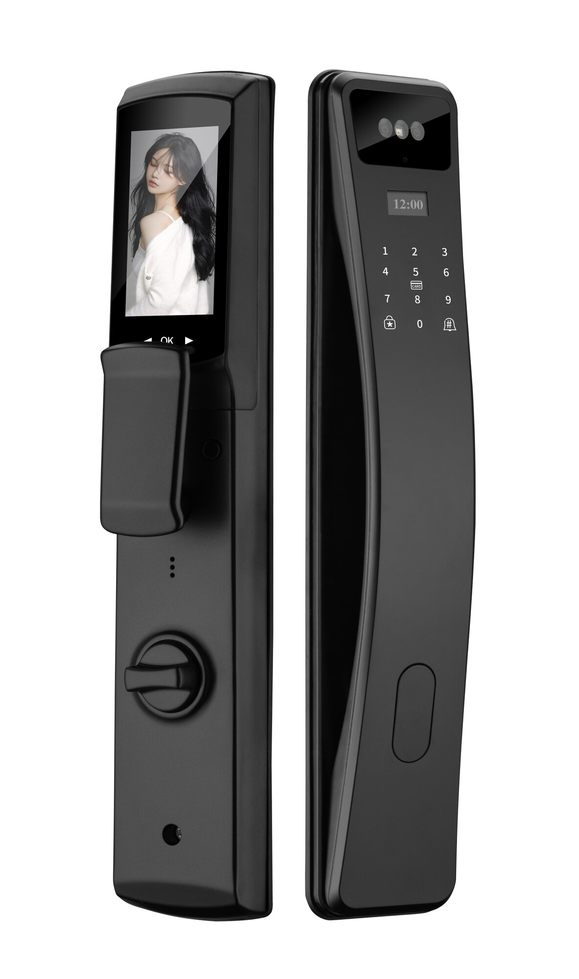 Умный замок на входную дверь SAFEBURG 1010 SMART PREMIUM, биометрический, черный