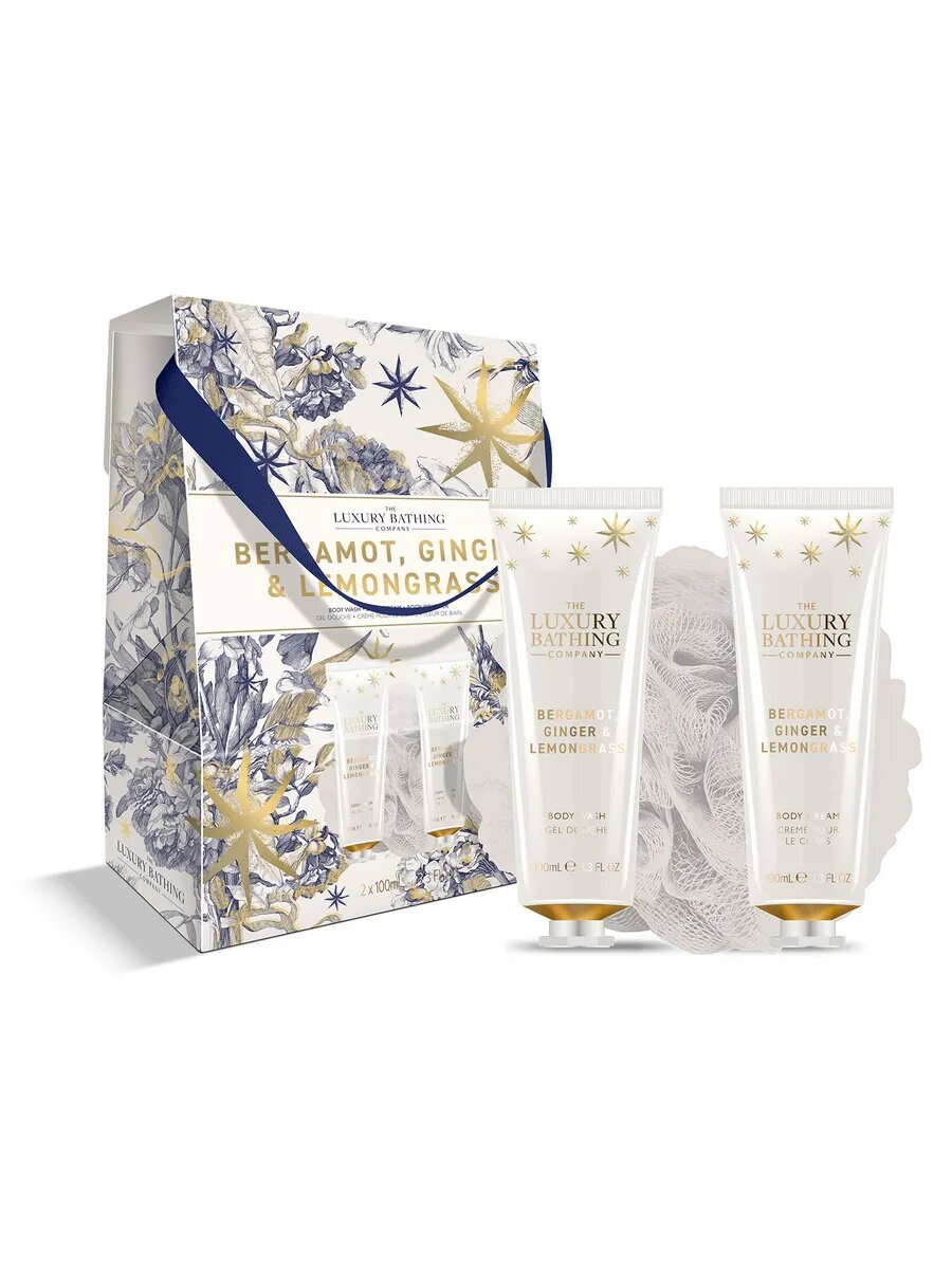 The Luxury Bathing Company/ Набор подарочный "Идеальная ночь" Бергамот, имбирь и лемонграсс