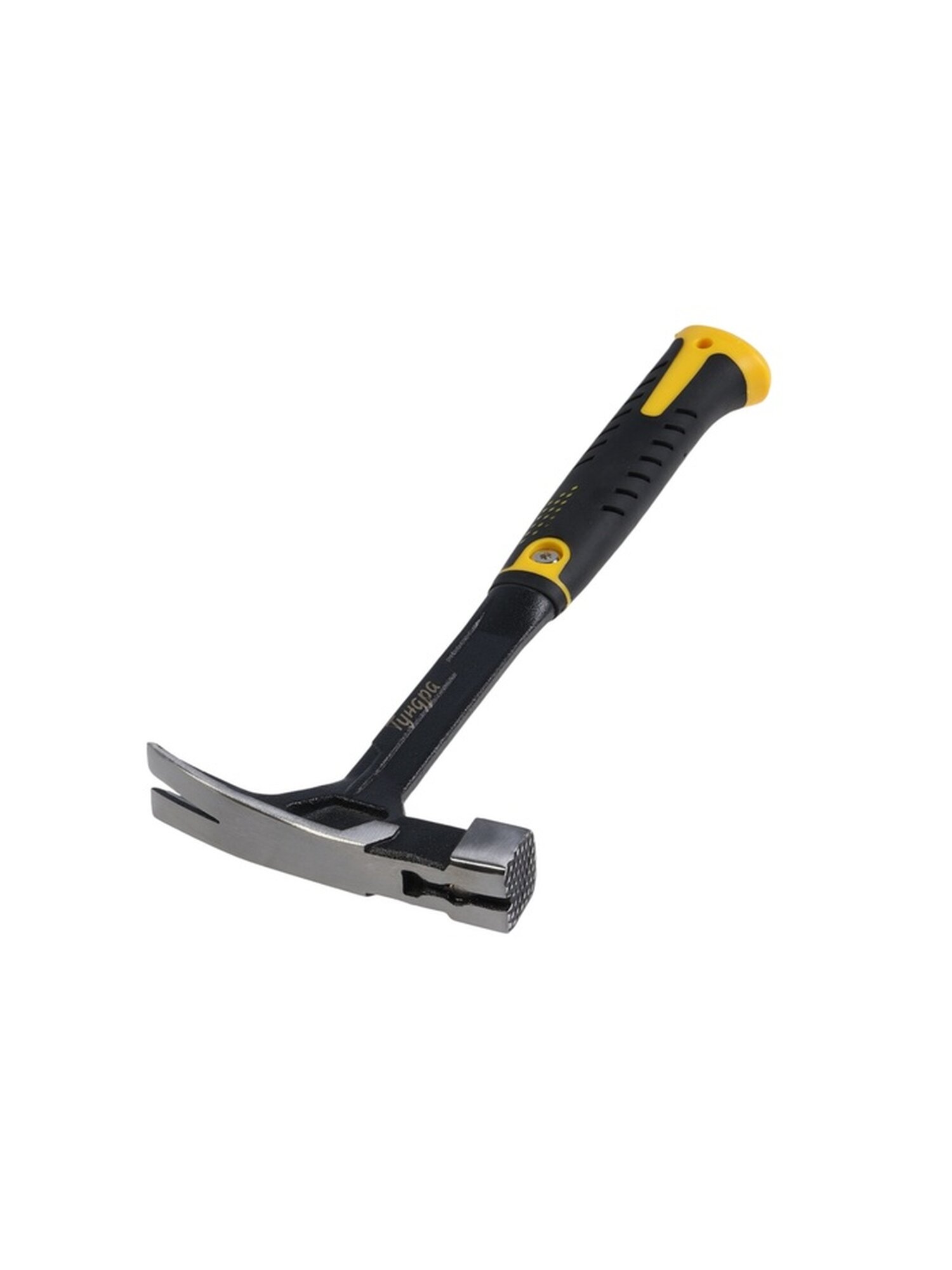 Молоток-гвоздодер тунда профи цельнокованый квадратный боек с магнитом 2К рукоятка 600 г 10777