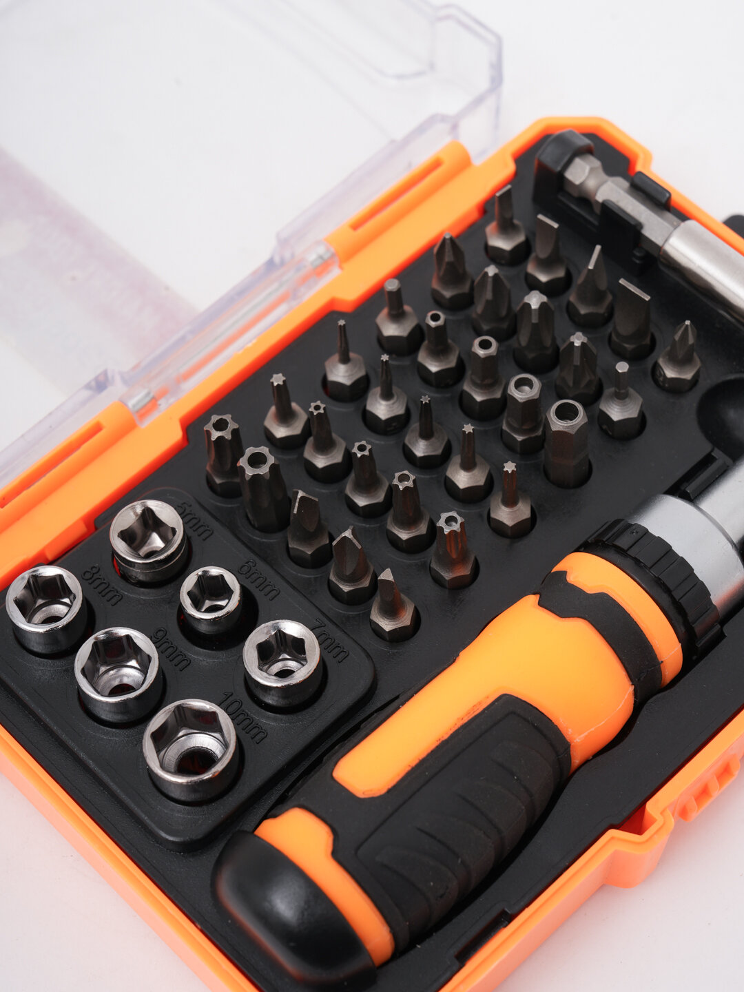 Набор гаечных ключей "39 в 1", магнитный, сталь CR-V, желтый — фото 1