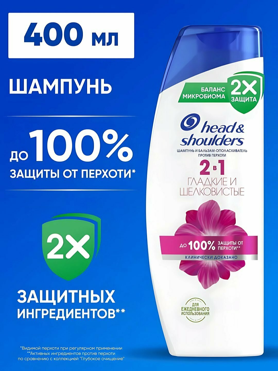 Шампунь Head&Shoulders Cool line "Гладкие и шелковистые", против перхоти, 400 мл