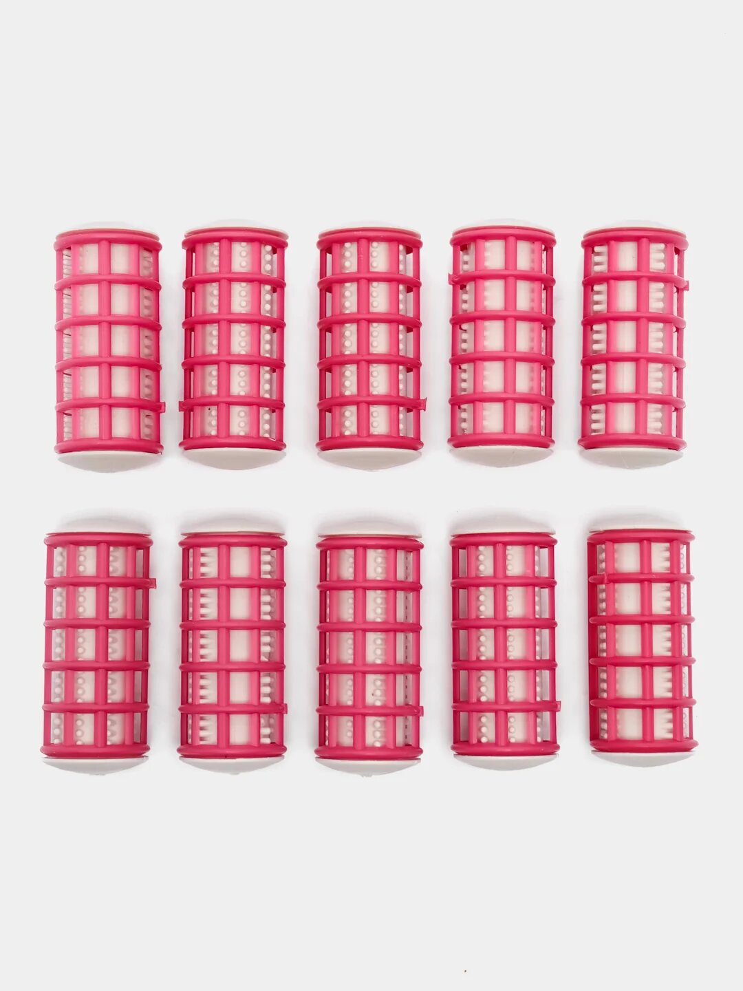 Бигуди MEIZER термо средние d22-24мм (10шт) красно-белые