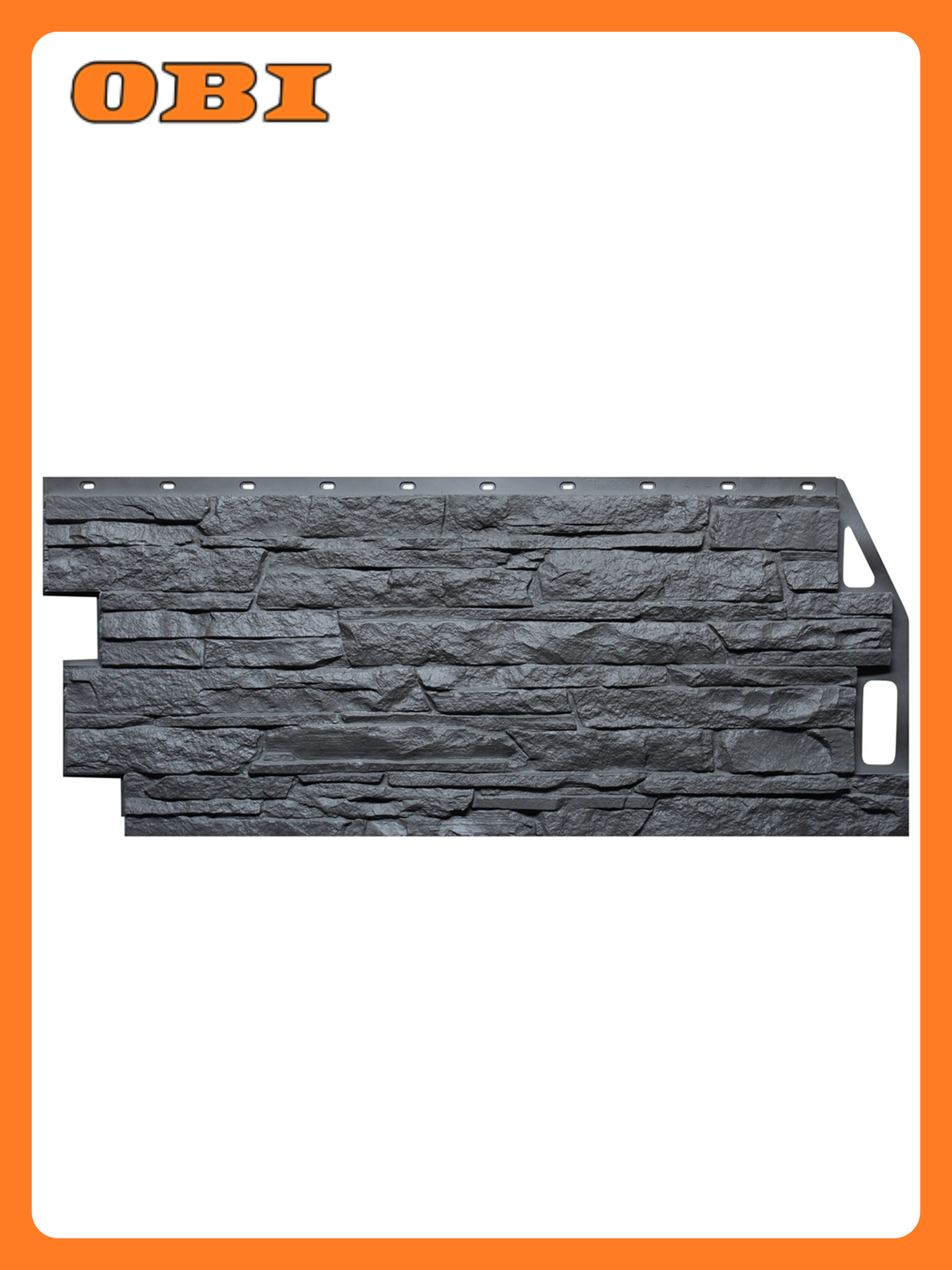 Фасадные панели FineBer Скала  винил  46х109 4 см  черные  влагоустойчивые  защита от УФ