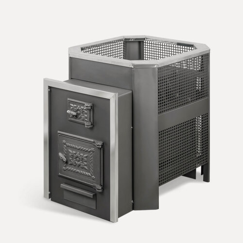 Изображение товара Печь банная "Радуга" ПБ-33, с открытой каменкой, толщина топки 8 мм