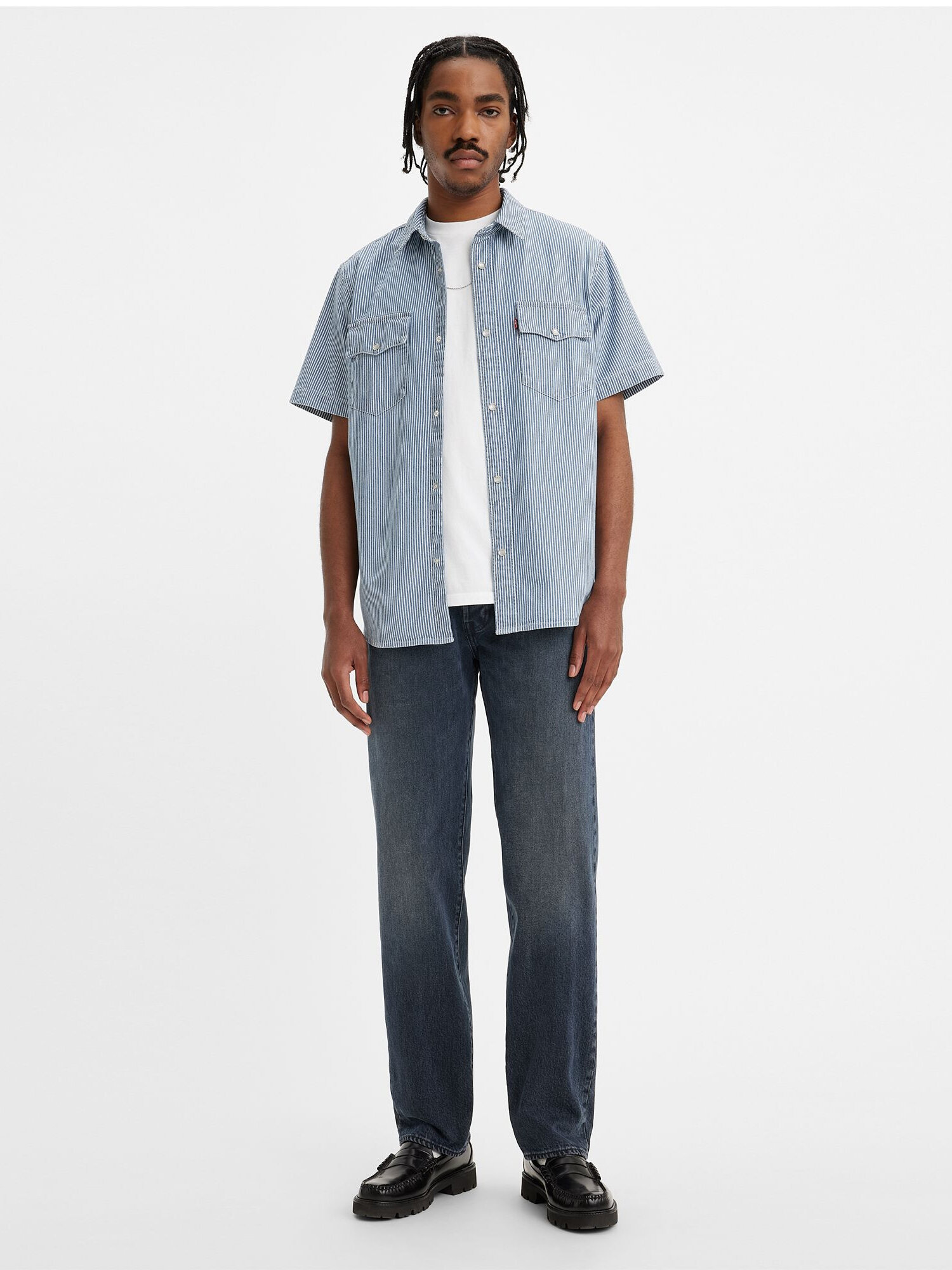 Джинсы классические Levi's 501 Original, размер 33/32 JEAN, темно-синий — фото 1