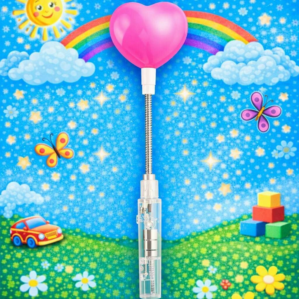 Волшебная светящаяся палочка сердце розовый цвет