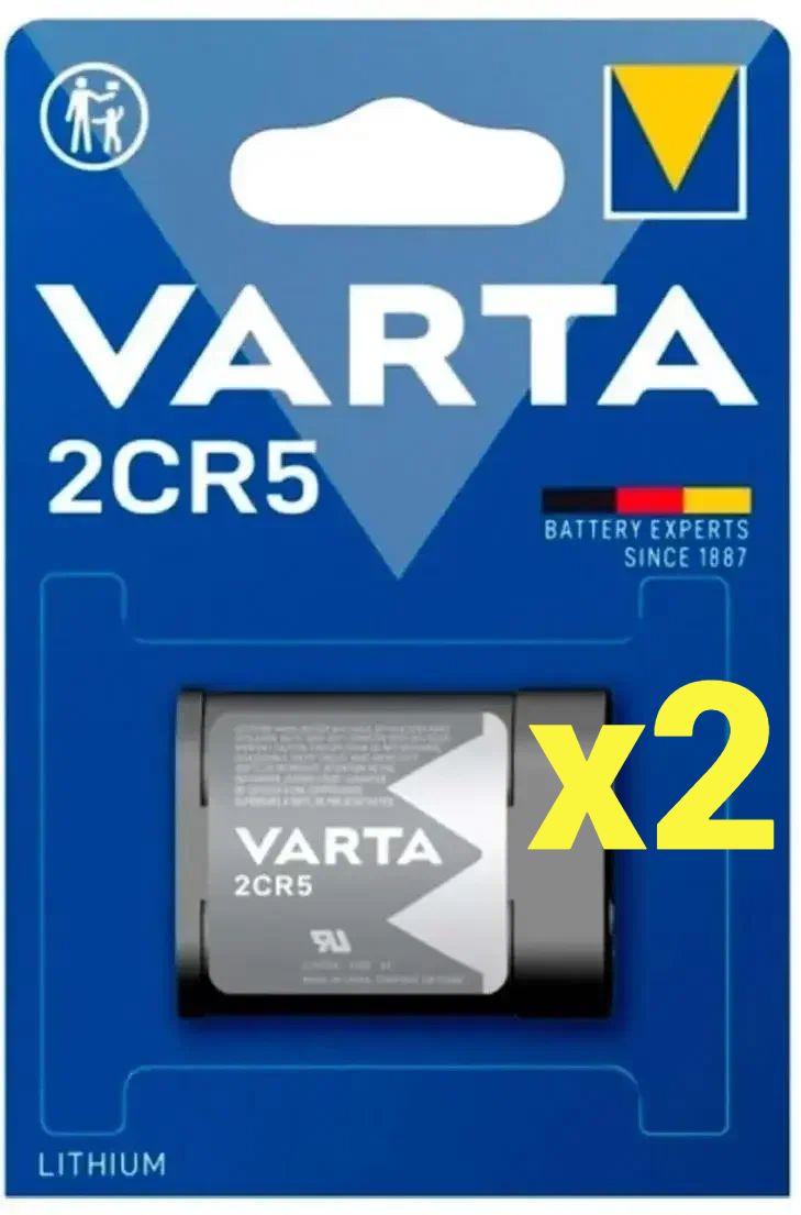 Батарейки Varta Lithium Cylindrical 2CR5/2CR5 , 1400 mAh , ( 2 ) шт. 2 блистера по 1 шт, 06203301401