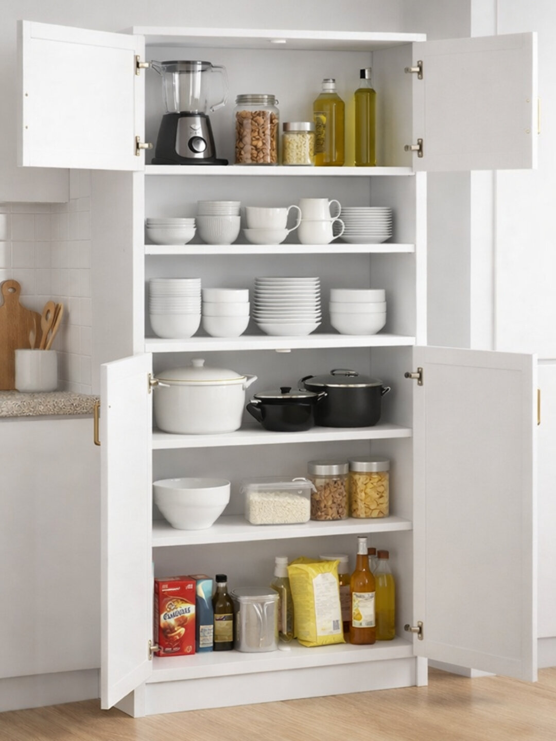 Кухонный шкаф M-901, 180×80×40 см, в собранном виде, ЛДСП