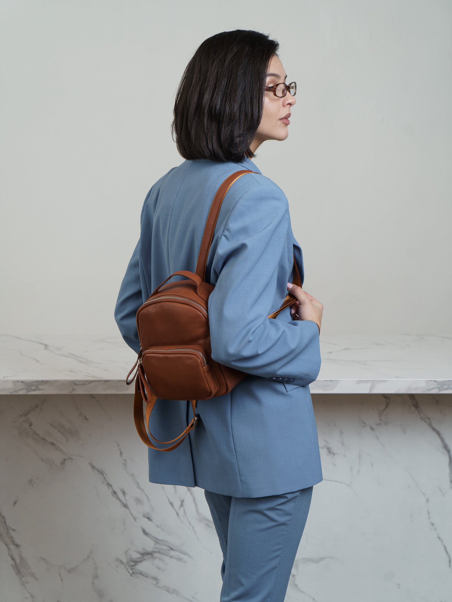 Рюкзак Paprika Bag Italy, фактура гладкая, коричневый — фото 1