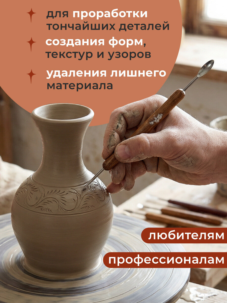 Стеки для лепки Малевичъ, стеки для моделирования, набор стеков 18 предметов — фото 1