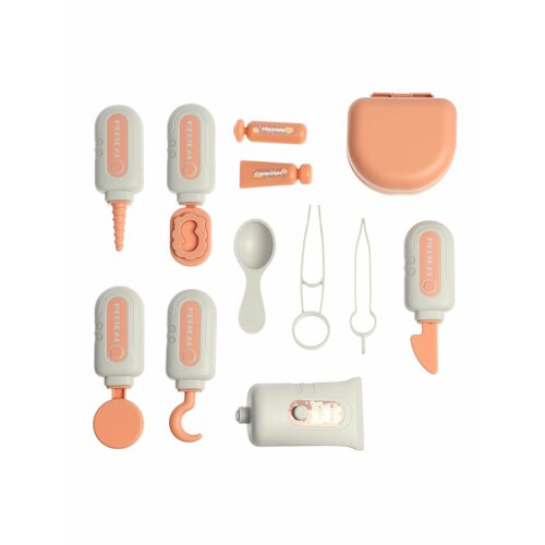 Набор стоматолога Сима-ленд 12 предметов пластик розовыйсерый 805₽