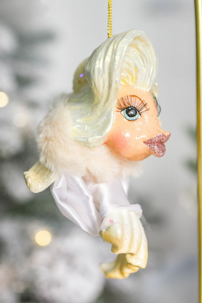 Ёлочное украшение рыбка мирелла, полистоун, текстиль, 16 см, Goodwill B90202-2