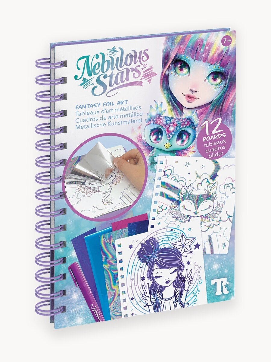 Серия Isadora: Набор аппликаций фольгой для девочек Nebulous Stars (12 скетч страниц с эскизами) 11025_NSDA