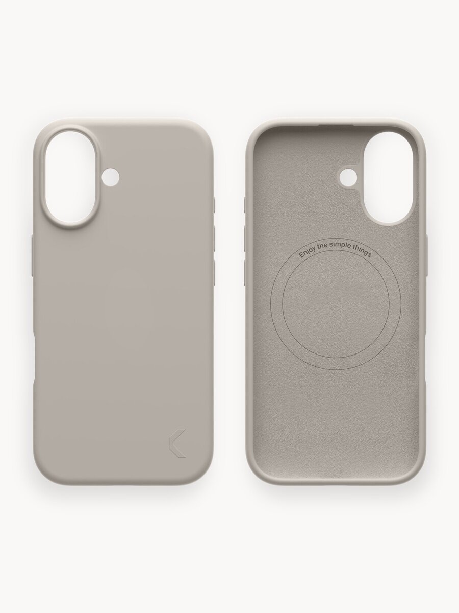 Силиконовый чехол COMMO Shield для iPhone 17 с поддержкой беспроводной зарядки, льняной