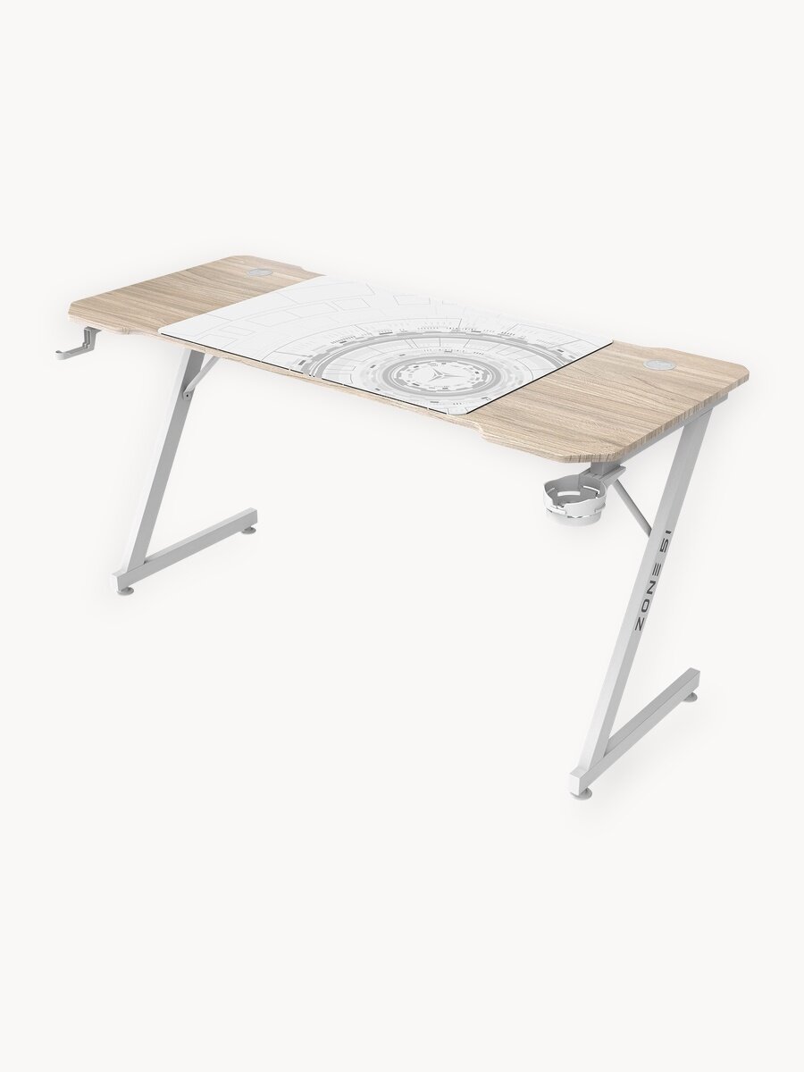 Игровой стол ZONE 51 TRINE 140, Wood/White, бежевый/дуб светлый